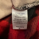 Entro  red buffalo plaid fleece pullover size S Photo 6