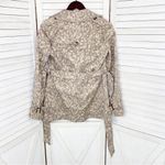 Anthropologie Daughters of the Liberation Subtle Survival Animal Print Trench Coat Taupe 2 Photo 9