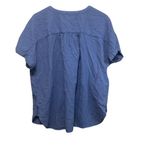 Wonderly  Blue‎ Cotton Blend Button up womens Henley Top size xlarge Photo 5