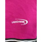 Lansdowne Ireland Rugby Polo Shirt Womens XS Pink Green Striped Shamrock Photo 4