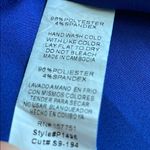 Shop Basic Elegant Royal Blue Off-Shoulder Blouse Photo 5