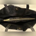 Bevini Modena Black Genuine Leather Tote Crossbody Purse Gold Studs Photo 7