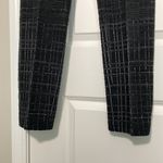 Akris Punto  Mara Black Silver Check Jersey Full Length Pant Photo 5