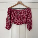 Show Me Your Mumu  Lima Off the Shoulder Top 3/4 sleeve Made in USA Boho Floral M Photo 2