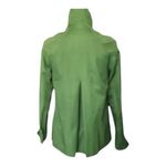 Gallery  Petite Green Big Button-Front Jacket Size Small P Mid Length Women Lined Photo 2