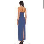 LIONESS  Strapless Blue Halter Maxi Dress Photo 3