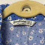 Stradivarius sleeveless shirt dress in blue floral print Sz Small Boho Ruffles Photo 6