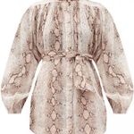 Zimmermann NWT  snake print waist tie blouse size 1 Photo 0