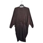 Eloquii Dress Womens 20 Dolman Sleeves Tulip Hem Lurex Metallic Sparkly Black Photo 10