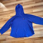 Tommy Hilfiger Sport Hoodie 1X Blue Waffle Knit Pullover Plus Size Logo Photo 0