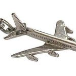 Silver Airplane Charm Jet Plane Charm Aircraft Pilot Charm Photo 0