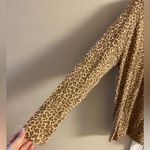 J jill crewneck animal printed knit top cotton blend Medium Petite Tan Size undefined Photo 3
