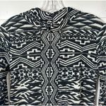 Chico's  Women's Cowl Neck Aztec Print Knit Long Sleeve Top Black White Small Photo 7