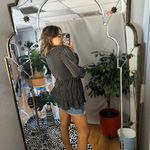 Anthropologie Blythe V-Neck Tiered Babydoll Top Black Size Medium Photo 2