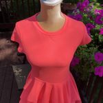 New, Gorgeous Neon Pink Top Chic Asymmetrical Ruffle Train Top. Size Small Photo 10