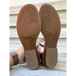 Lucky Brand Purple Leather Woven Ankle Strap Block Heel Sandals Size 9.5M Photo 5