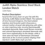 Judith Ripka  stainless steel black London watch Photo 3