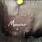 Mercoledi Italian Designer Handmade Soft Wool Black High Collar Button Photo 3