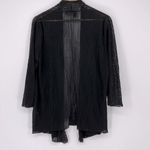 Eileen Fisher  Italian Yarn Open Front Cardigan Black Women’s Size Medium Photo 4