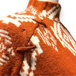 No Boundaries  mock neck super soft women’s sweater fun print brick color size m Photo 8