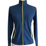 Slazenger Blue Yellow Trim Zip Front Pockets Golf Active Workout Jacket Size XS Photo 0
