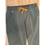 FIGS  Green Joggers with Yellow Drawstring Photo 1