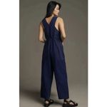 Anthropologie Daily Practice by Zip-Front Jumpsuit Sleeveless Pocket MP Blue Photo 2