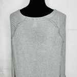 We The Free Free People  Gray Long Sleeve Thermal Waffle Knit Top Sz XS Photo 9