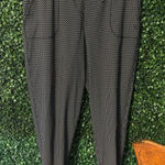 ALBION FIT Albion Joggers Womens Medium Jetsetter Ankle Zip Pants Black White Dotted Photo 0