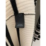 St. John  Collection Graphic Stripe 100% Wool Long Sleeve Maxi Dress Black Beige S Photo 8