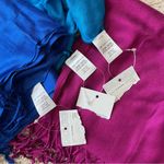 Liz Claiborne Turquois Fringe Shawl Scarf NWT Photo 1