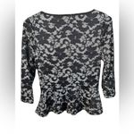 Ivanka Trump  3/4 sleeve floral lace overlay peplum top size xs some pilling Photo 1