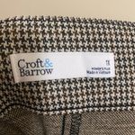 Croft & Barrow Womens Pants 1X XL Mid Rise Straight Houndstooth Black White NWT Photo 6