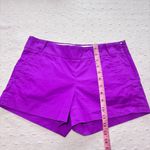 J.Crew CHINO Purple Cotton SHORTS Size 4 Photo 3