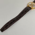 1993 sweetheart king K chiefs vintage wrist watch 32mm gold tone case brown Leat Photo 3