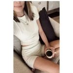 SKIMS Stretch Cotton Tee in Bone Size Medium Photo 12