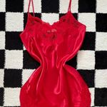 Victoria's Secret Vintage Victoria’s Secret Red Satin Slip Dress M Photo 0