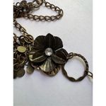 Vintage floral green and brown extra long beaded chain necklace Photo 3
