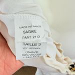 Sagaie Paris Vintage White Crochet Lace Trim Pants Size 6 Photo 7