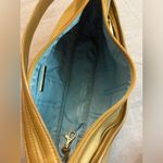 Tumi Ballistic Nylon w/Leather Trim Purse Bag gold tan Photo 7