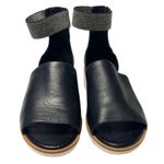 LOGO By Lori Goldstein Logo Lori Goldstein Saffy Leather Ankle Strap Sandals Black Sz 7.5 (37.5) Photo 2