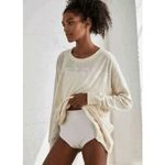 Free People  Movement Radiate Love Boho Ivory Long Sleeve Thinner Large Top Photo 10