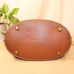 Coach Dakota Bucket Bag Leather Satchel Shoulder Bag Saddle Brown Photo 2