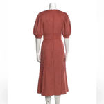 PatBo Women's Floral Eyelet Trim V Neck Pink‎ Midi Dress size 2 Pink Photo 1