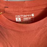 Carhartt NWT! women’s short sleeve coral colored pocket t-shirt, Medium 8/10 Photo 5