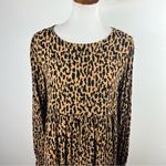 BP  Leopard‎ Print Long Sleeve Tiered Mini Dress Size Medium Photo 7