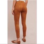 Anthropologie Faux Suede Pants Leather Split Hem Ankle Pants Photo 3