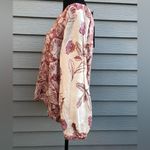 Tahari Tropical Printed Button Down Floral V-Neck Linen Blouse Size L NEW Photo 4