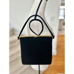 Vintage MM Morris Moskowitz Black Felt & Gold Top Handle Shoulder Bag Photo 1