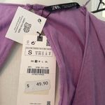 ZARA 💜 Brand New with Tags Purple  Deep Cut Romper 💜 Photo 2